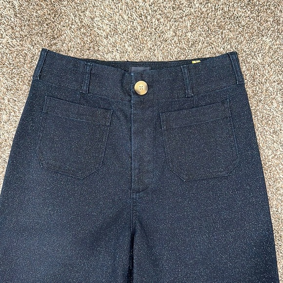 Maeve The Colette Sparkle Cropped Wide Leg Jeans - Picture 4 of 7